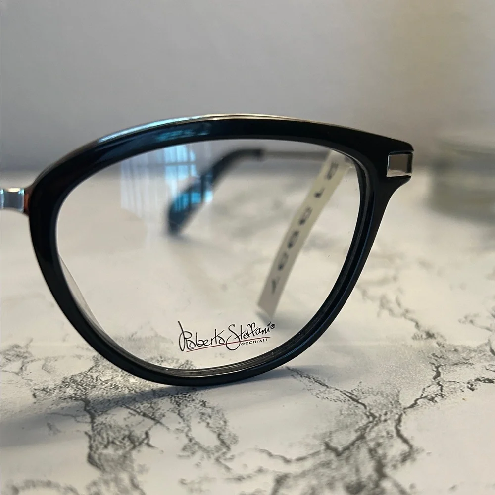 Robert Steffani RS 167 90 Black Glasses with Silver Details